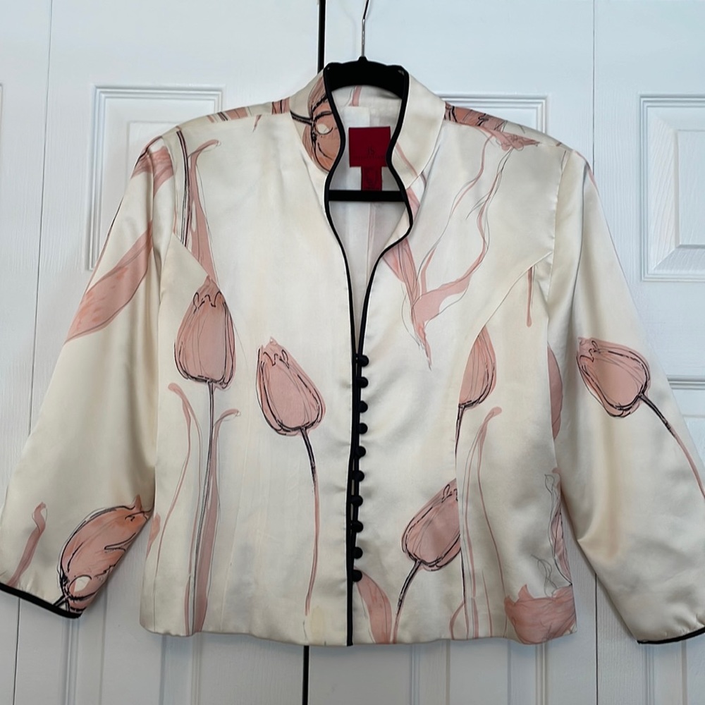 VINTAGE JS Collection pure silk jacket / sz 14